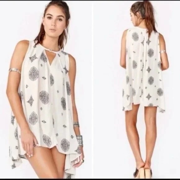 Free People Tree Swing Medallion Print Tunic Top Dress - Picture 2 of 11